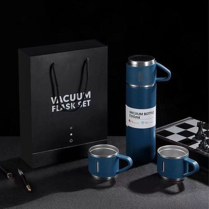 3 Mugs Vacuum Flask Set