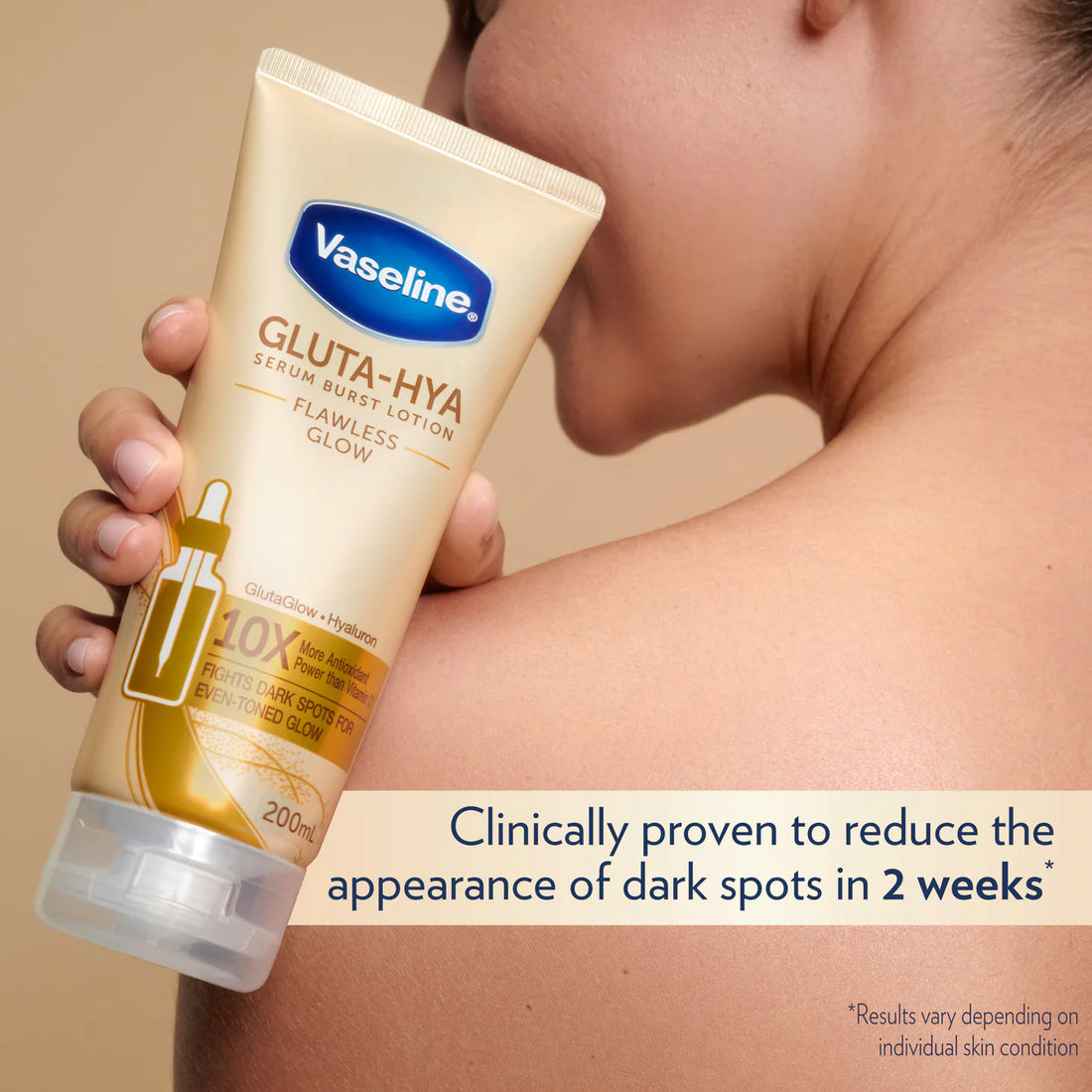 Vaseline Gluta-Hya Serum Burst UV Lotion - Flawless Bright  -200ml