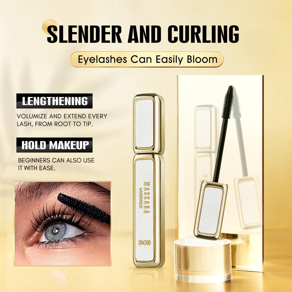 BOB lambskin gilt mascara, waterproof, not easy to smudge, slender 3D curl