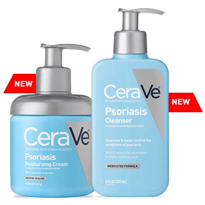 CERAVE Psoriasis Cleaser + Moisturizing Cream Bundle