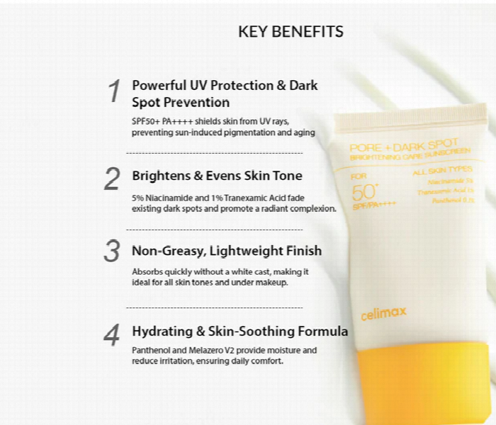 Celimax Pore Dark Spot Brightening Care Sunscreen 50ml