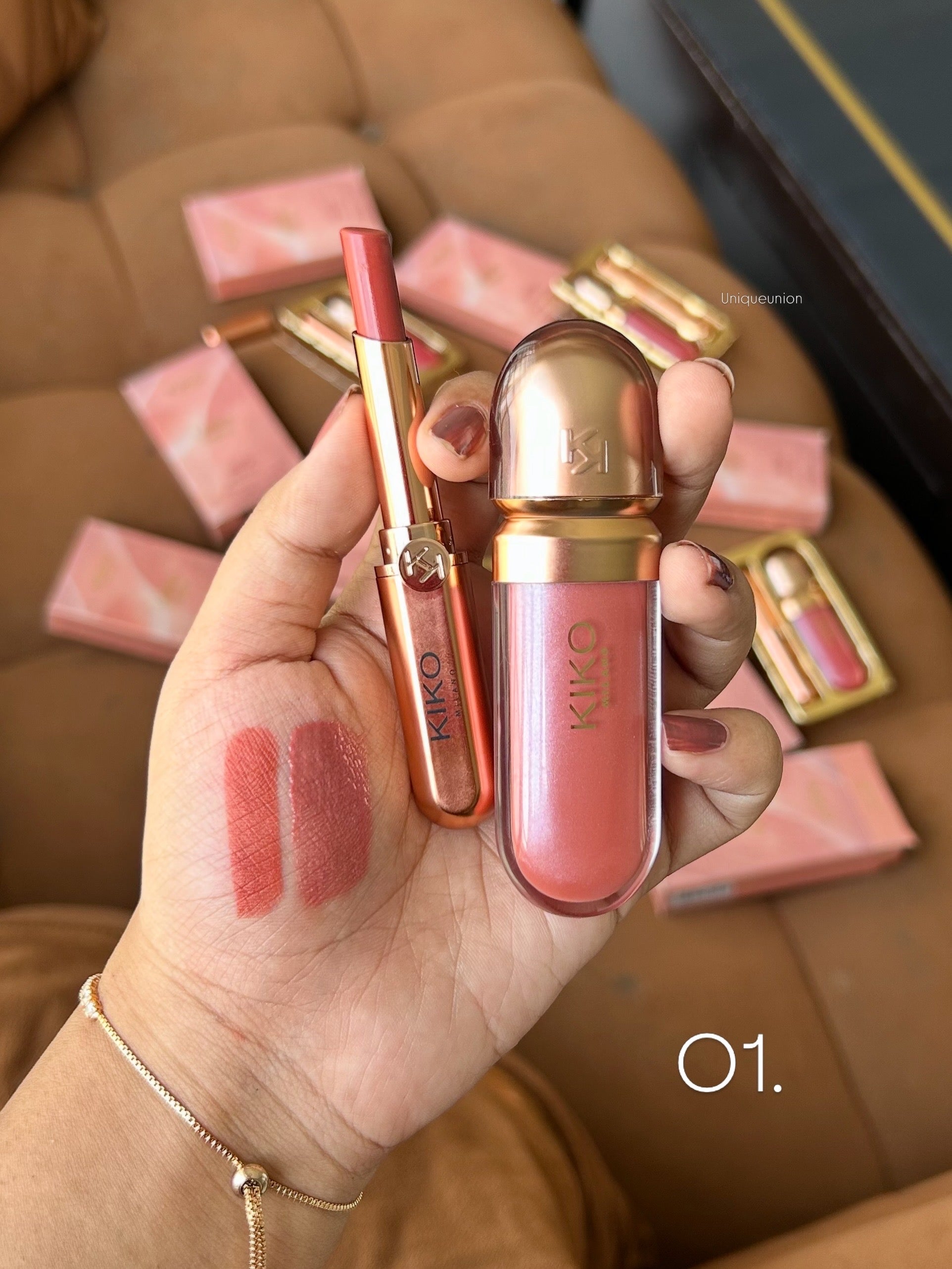 KIKO MILANO GOLDEN OASIS chic lips beauty kit
