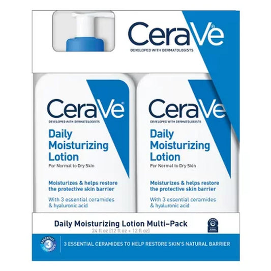 CeraVe Daily Moisturizing Lotion For Normal to Dry Skin 355ml (Pack of 2)