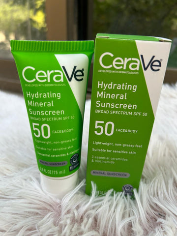 CeraVe Hydrating Mineral Sunscreen Green SPF.50