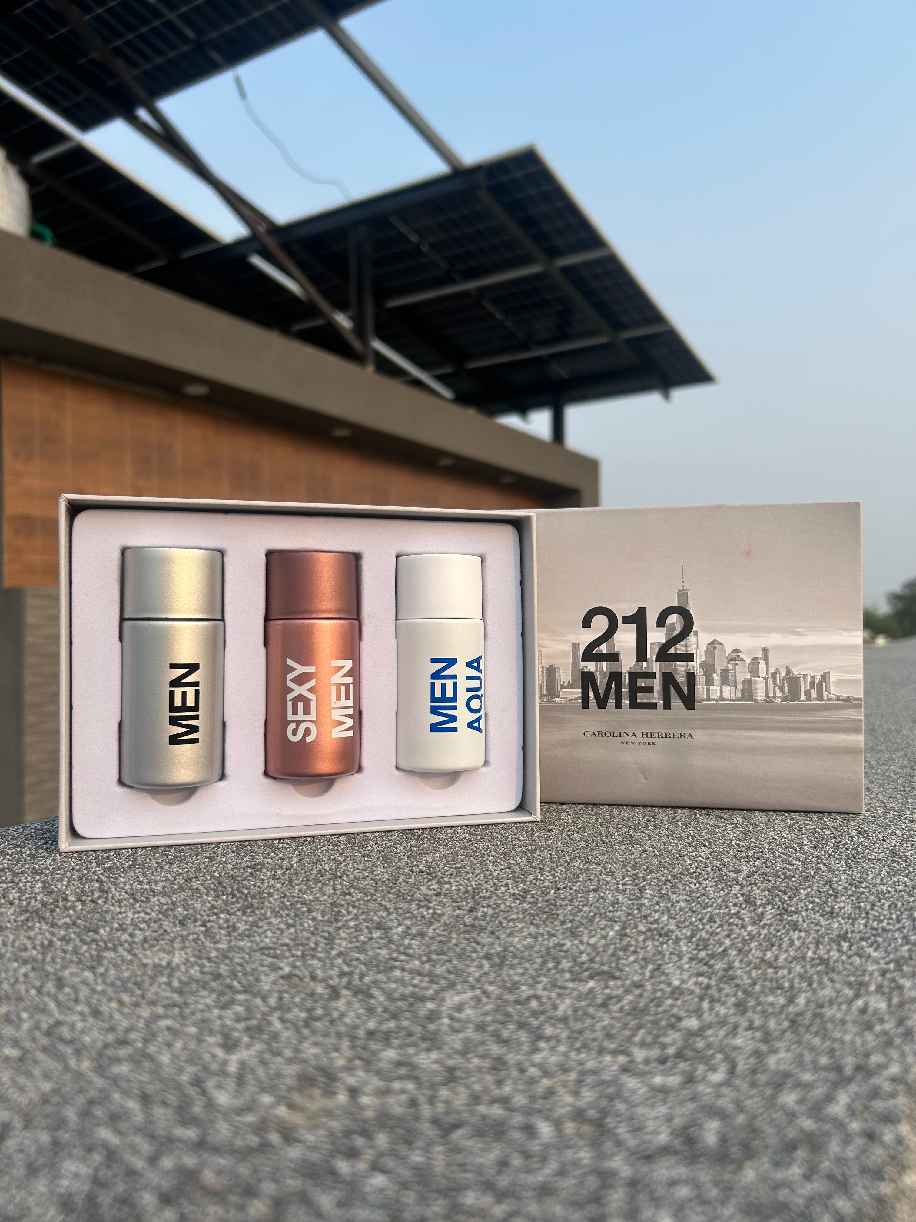 212 MEN CAROLINA HERRARA NEW YORK MINI PARFUM SET 3X1