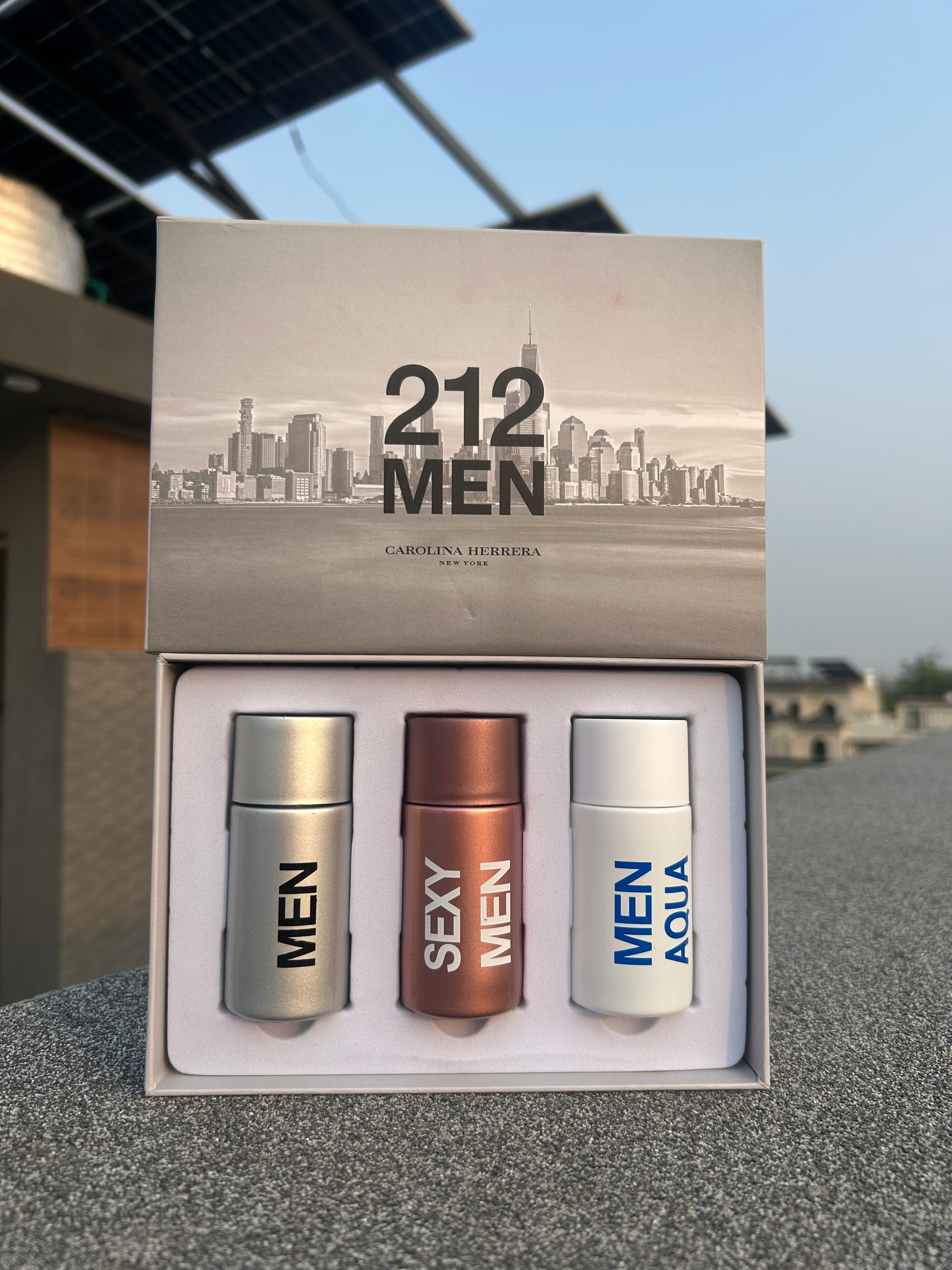 212 MEN CAROLINA HERRARA NEW YORK MINI PARFUM SET 3X1