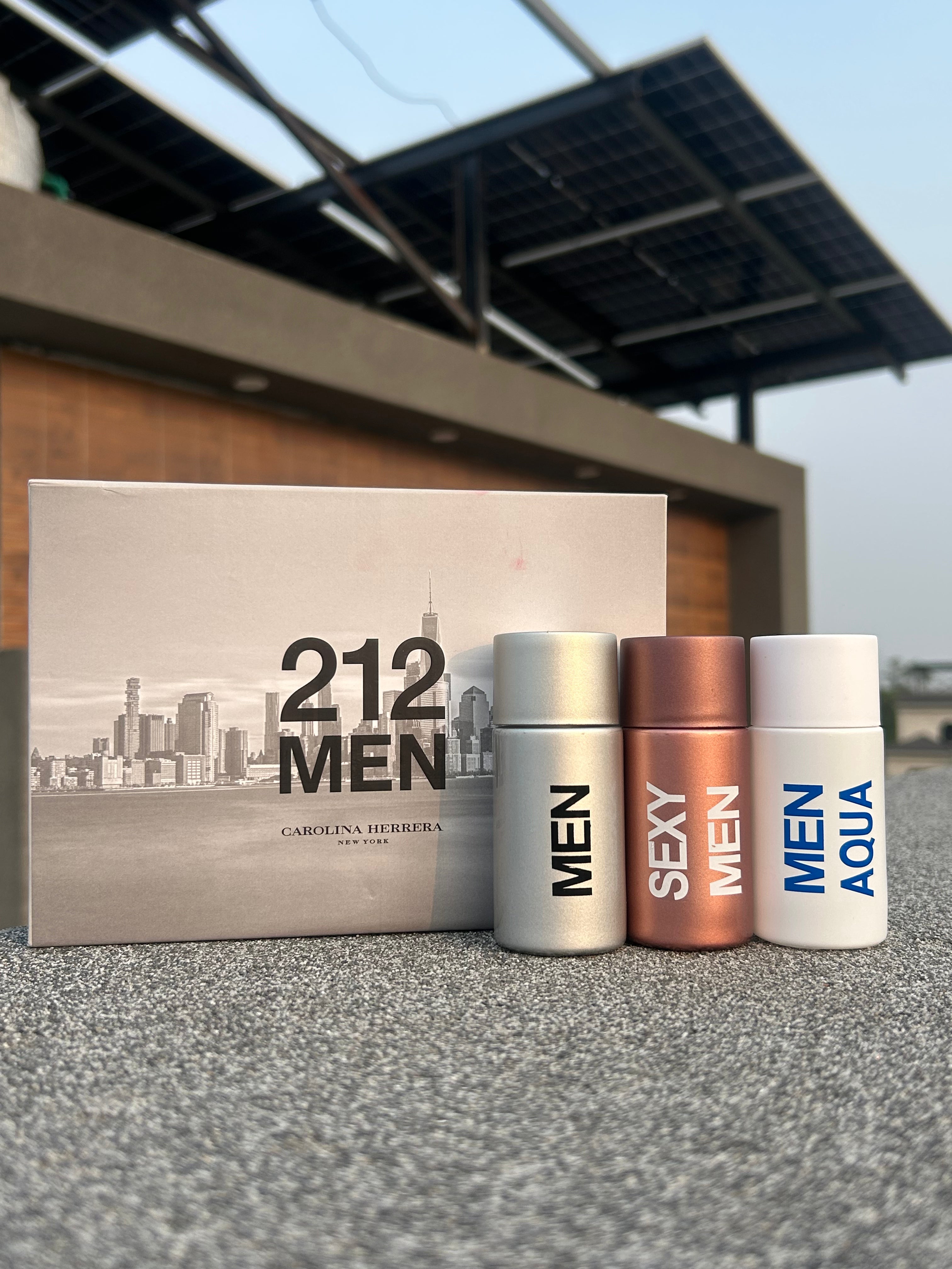 212 MEN CAROLINA HERRARA NEW YORK MINI PARFUM SET 3X1