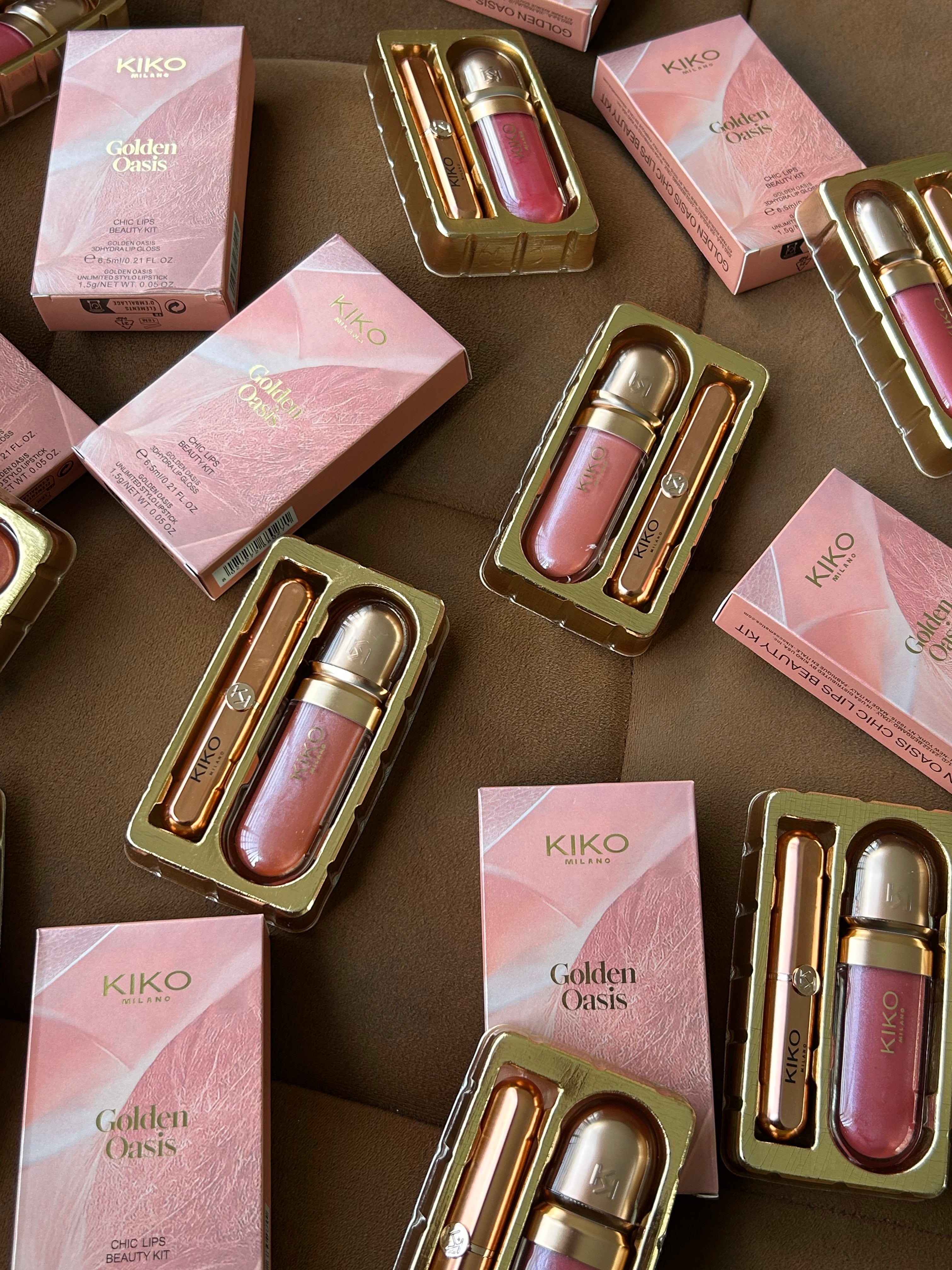 KIKO MILANO GOLDEN OASIS chic lips beauty kit