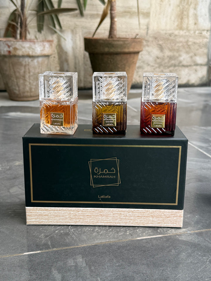 Lattafa Khamrah EAU De Perfume Set 3 in 1