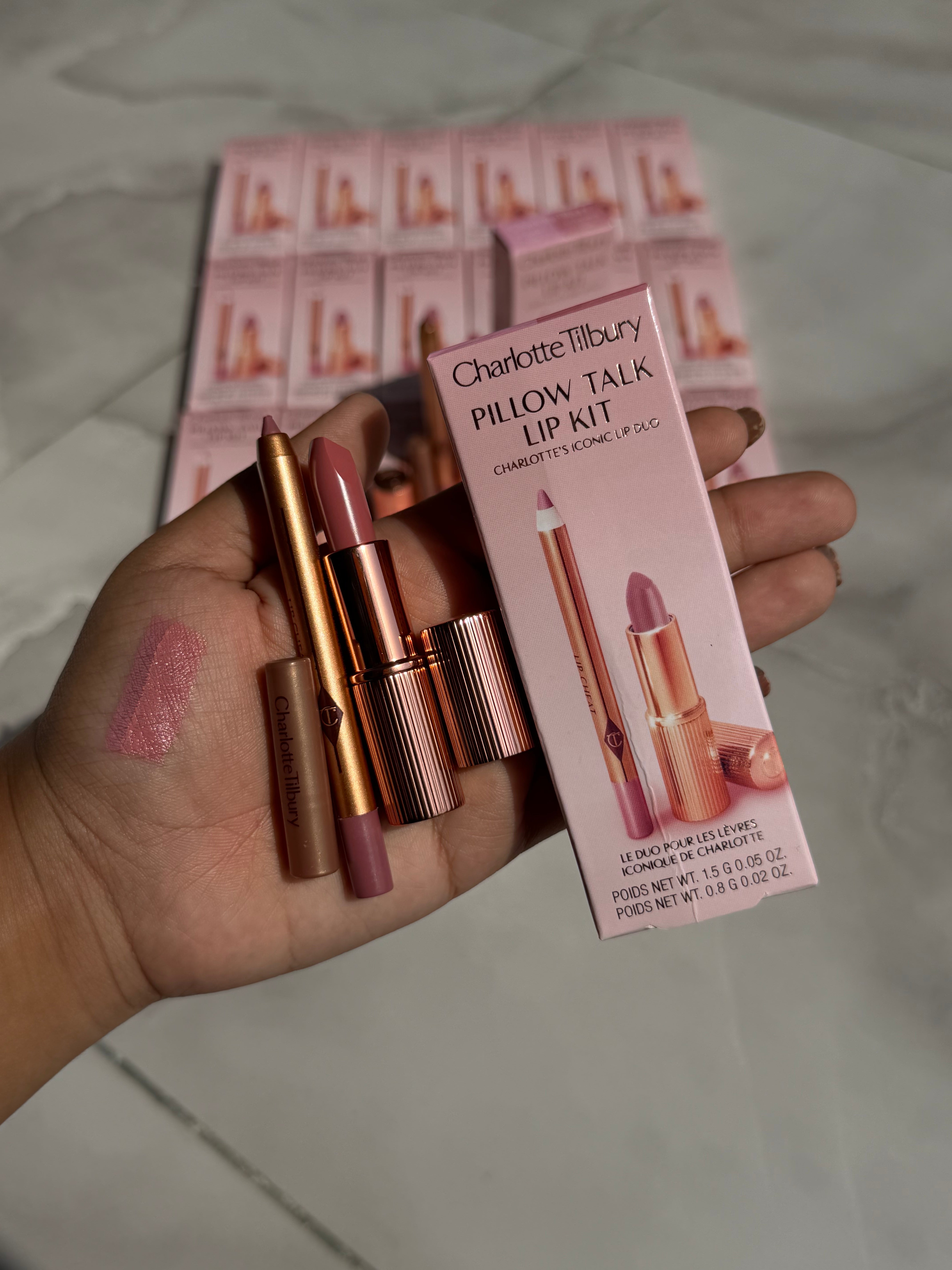 charlotte tilbury mini pillow talk lipstick & liner set