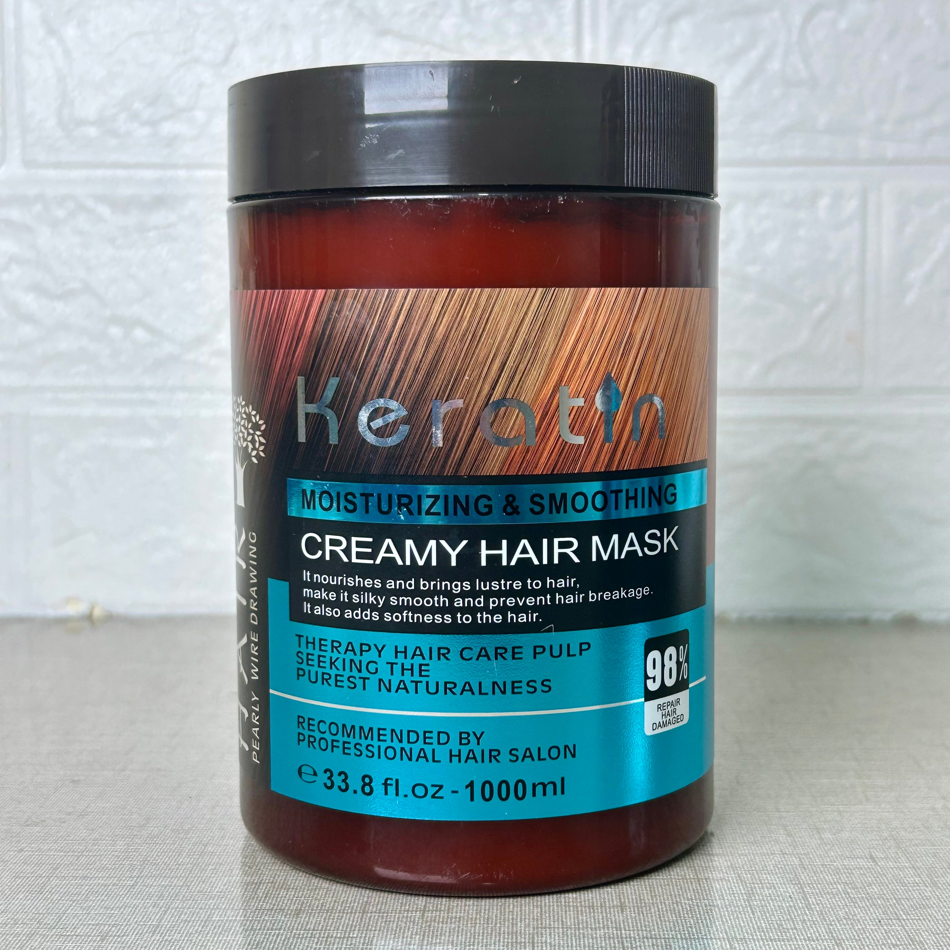 Keratin Nutrition Moisturizing & Smooth Shampoo + conditioner + Hair Serum + Creamy Mask (DEAL 10% OFF)
