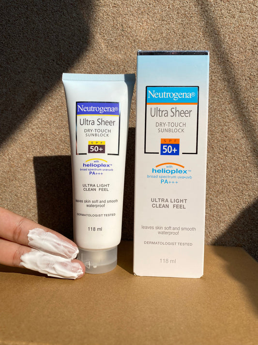 Neutrogena Ultra Sheer Dry Touch Sunblock  SPF 50+  (large size )