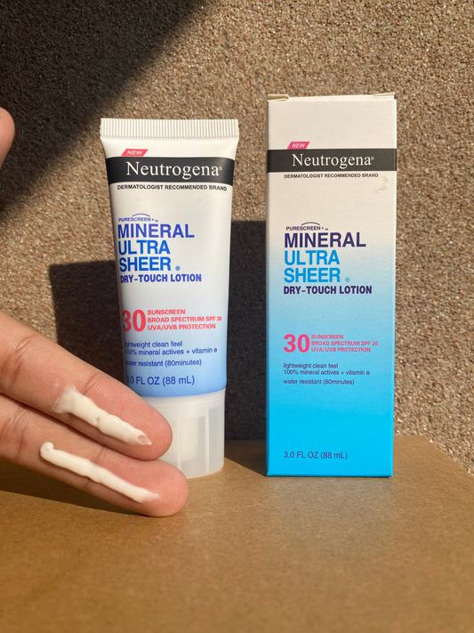 Neutrogena Mineral Ultra Sheer Dry Touch Lotion sunscreen spf 30