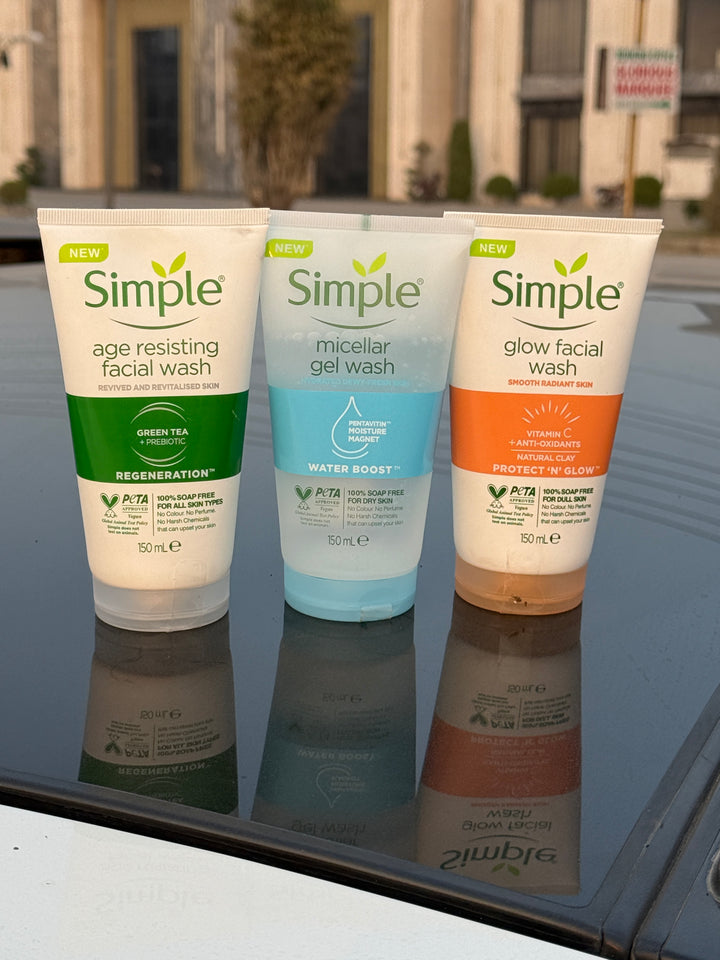 SIMPLE FACE WASH 3 VARIENTS
