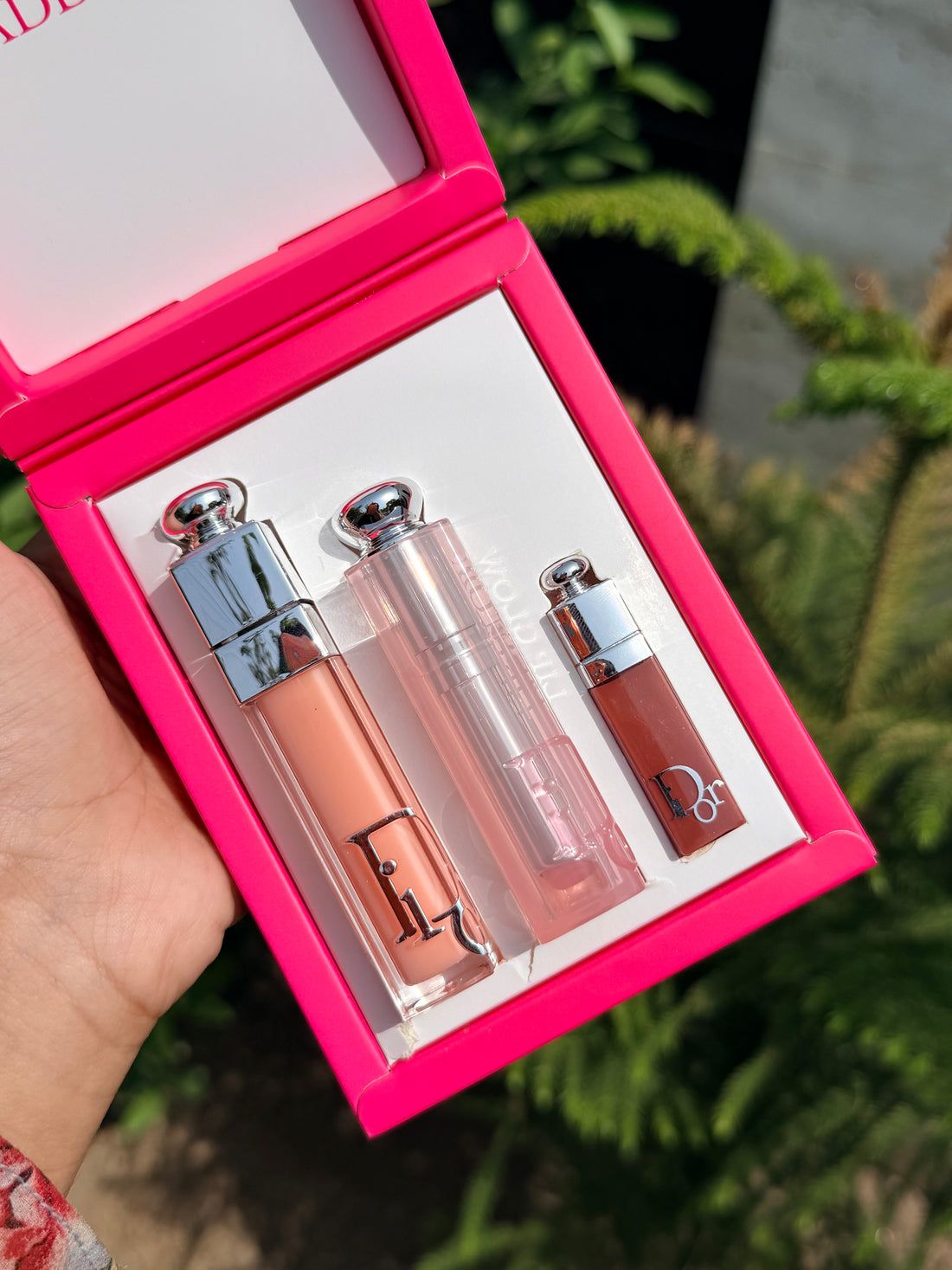 Dior Addict Lip Essentials 3pc Set + Gift Box Lip Glow & Maximizer (pink)