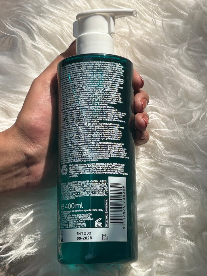 La Roche Posay EFFACLAR Micro Peeling Purifying Gel cleanser  (pump)