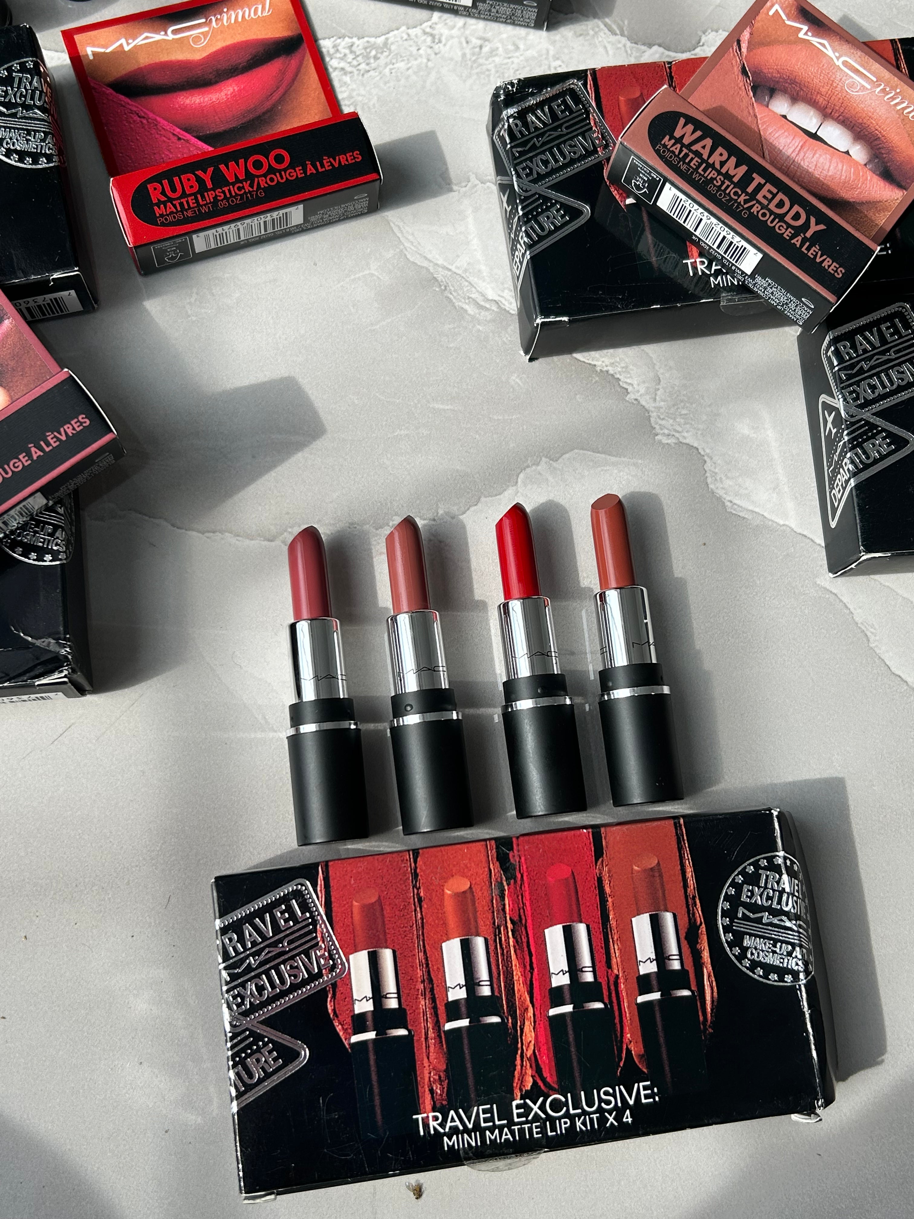 MAC travel exclusive mini matte lipsticks x4