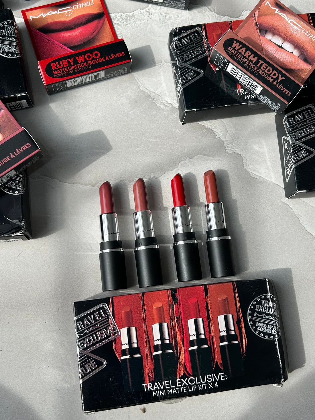 MAC travel exclusive mini matte lipsticks x4