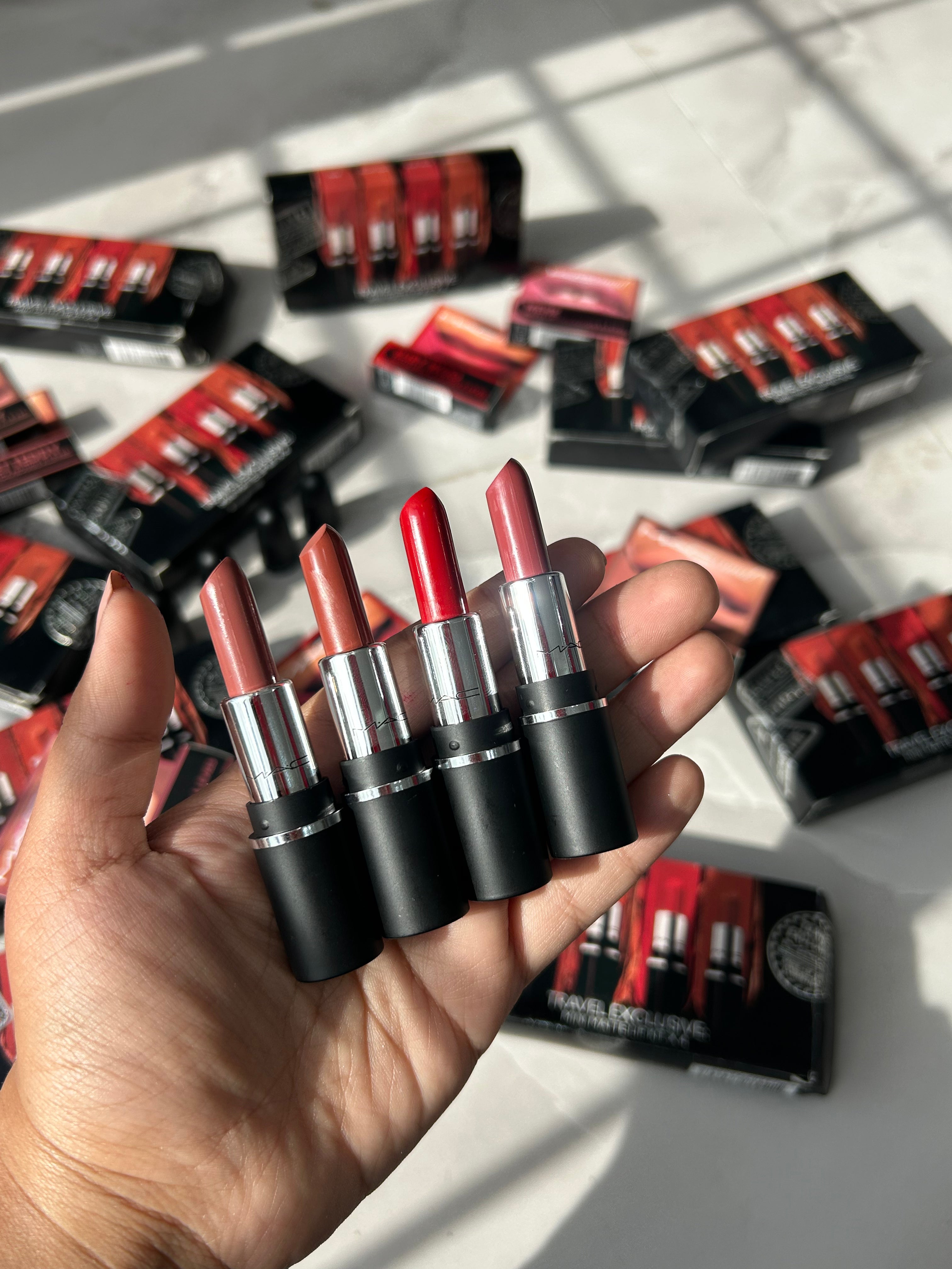MAC travel exclusive mini matte lipsticks x4