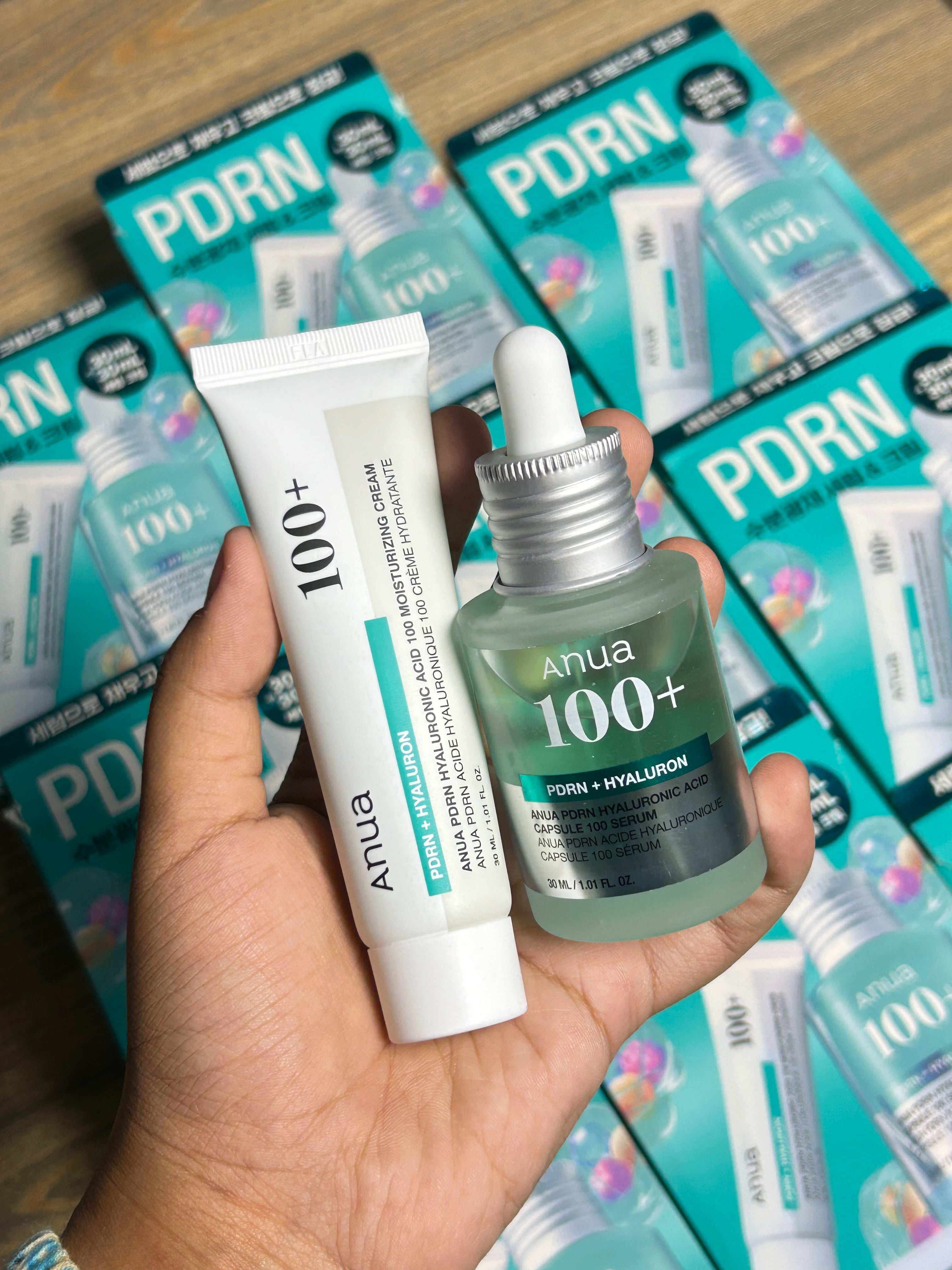 ANUA PDRN HYALURONIC ACID CAPSULE SET 2’S(SERUM30ML+CREAM30ML)