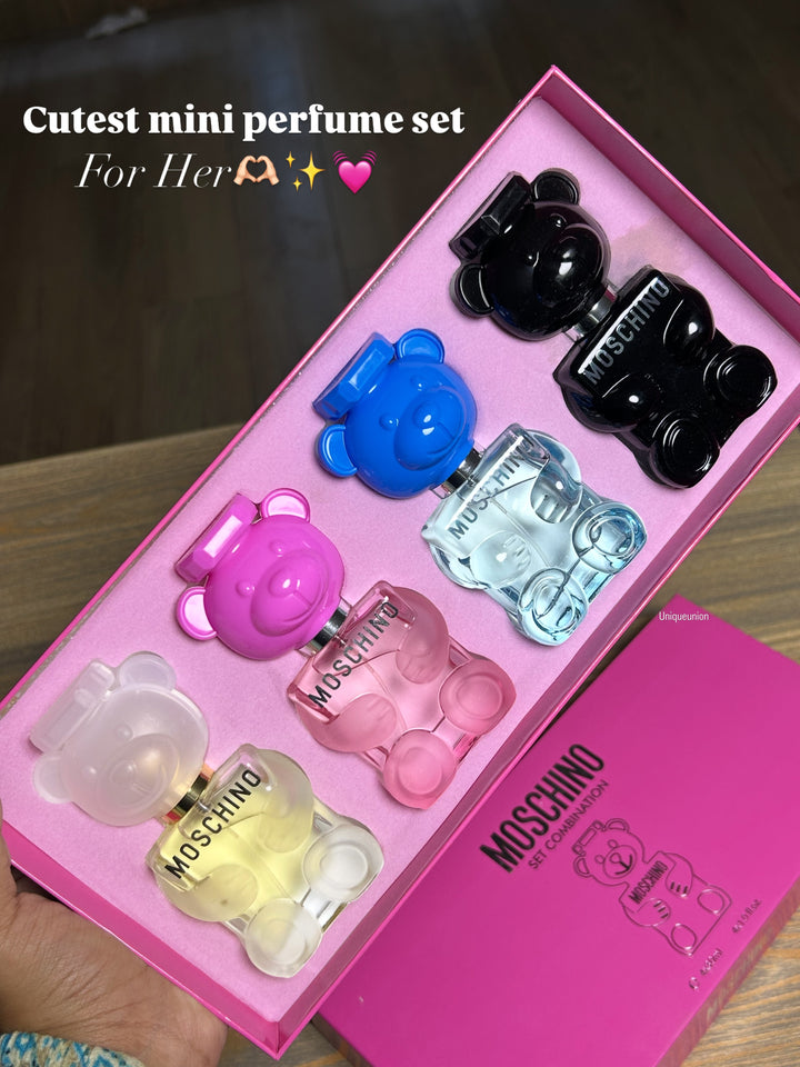MOSCHINO mini teddy bear perfume set combination