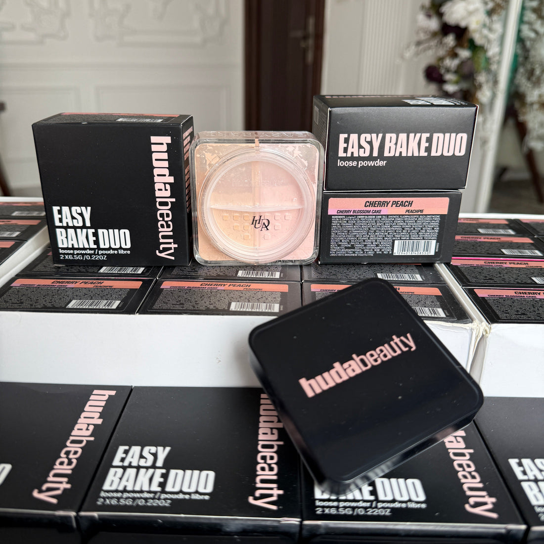 Huda Beauty Easy Bake Duo Loose Powder  "CHERRY PEACH"