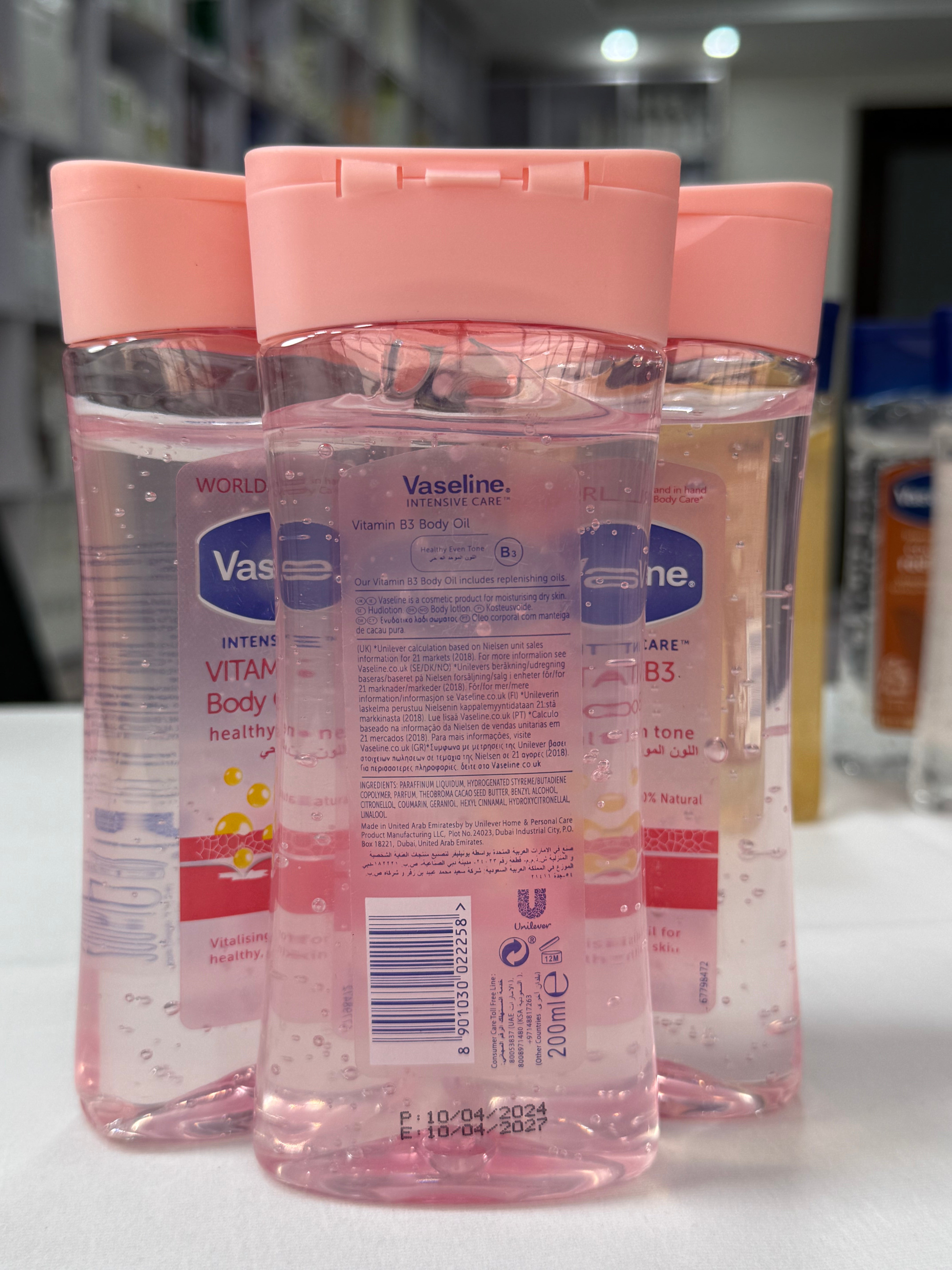 Vaseline Intensive Care Vitamin B3 Body Oil Healthy Even Tone 200ML