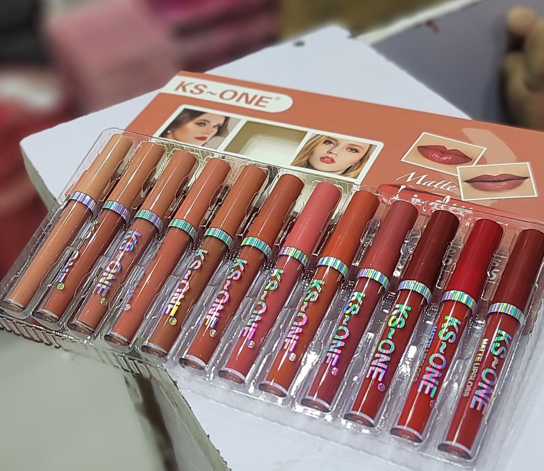 KS-one liquid Matte lip gloss pack 12