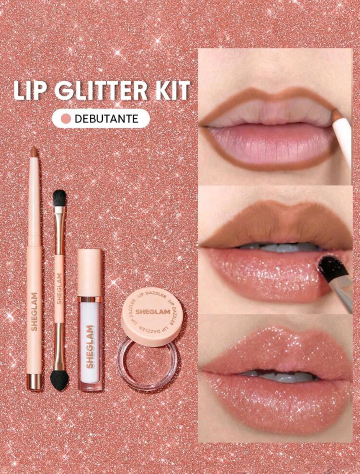 Sheglam Lip Dazzler Glitter KiT 4 IN 1