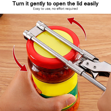 Bottle Opener, Adjustable Multifunctional Stainless Steel Can Opener,  Manual Jar Bottle Opener Kitchen Accessories,Easy-open Adjustable Jar  Opener