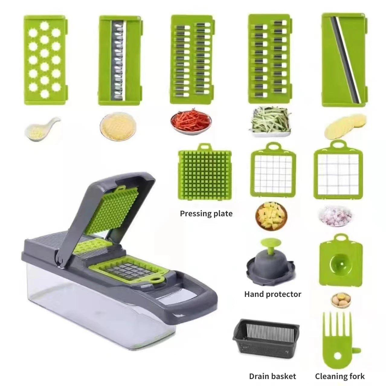 12 in 1 Multifunctional Vegetable Chopper Onion Dicer with Big